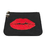 Luscious lips cosmetic bag - Black - Emma Lomax