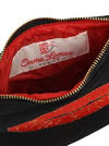 Luscious lips cosmetic bag - Black - Emma Lomax