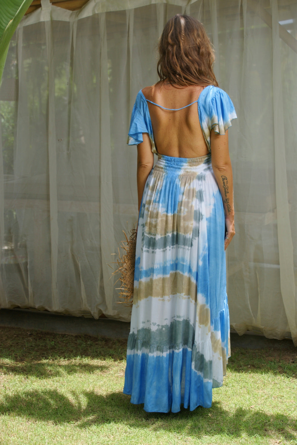 FORMENTERA Tie-dye Maxi - Seaside Blue