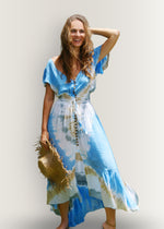 FORMENTERA Tie-dye Maxi - Seaside Blue