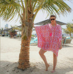 Pom-Pom Kaftan - Pink/White