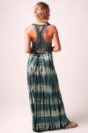 SOPHIA - Beaded Back Maxi Dress Tie Dye  - DEEP FOREST