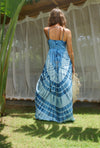 BIBA beaded Maxi Dress -  Summer Sky Blue Tie-Dye