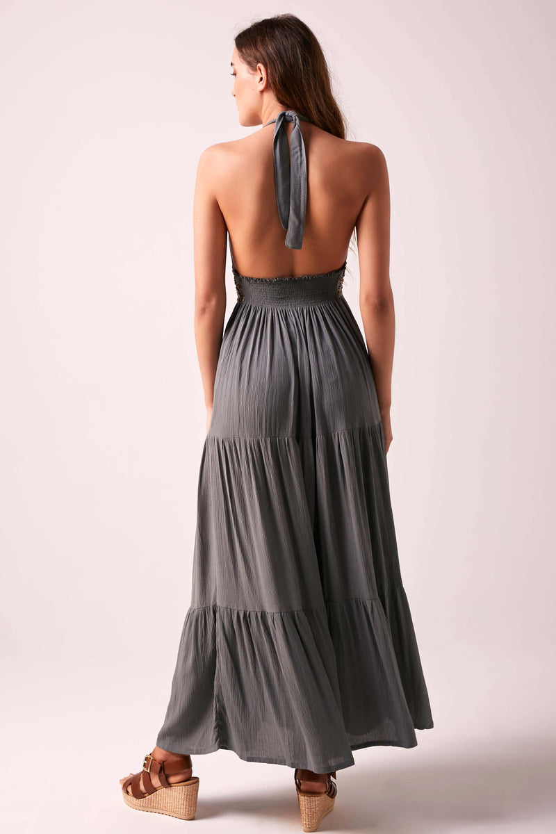 GLORIOUS GODDESS -  Maxi Dress - Charcoal