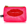 Luscious lips large cosmetic bag - Neon Pink - Emma Lomax