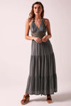 GLORIOUS GODDESS -  Maxi Dress - Charcoal