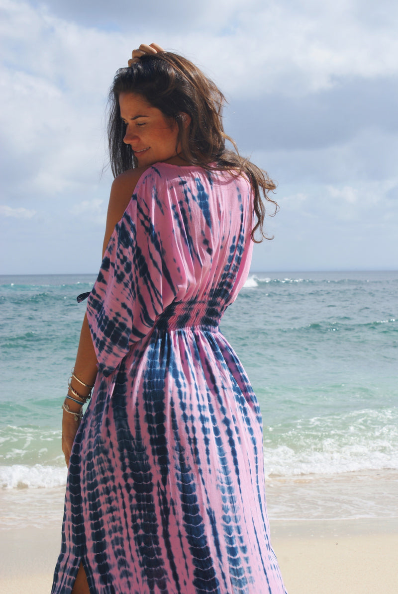 Vibrant Sunset - Tie Dye Goddess Maxi Dress