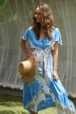 FORMENTERA Tie-dye Maxi - Seaside Blue