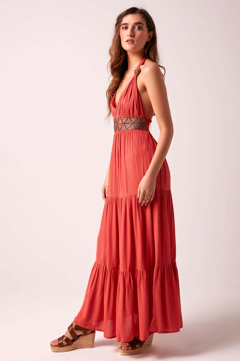 GLORIOUS GODDESS - Maxi Dress - Terracotta