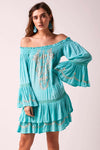 Angelica Sequin Dress - Turquoise