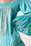 Angelica Sequin Dress - Turquoise