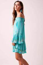 Angelica Sequin Dress - Turquoise
