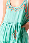 Backless Baby Doll Dress Aqua