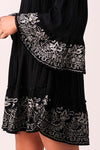 BRIGITTE - Baby Doll Dress - Midnight Black & Silver