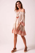 BRIGITTE - Baby Doll Dress - Nude