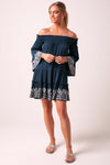 BRIGITTE - Baby Doll Dress  - Petrol Blue
