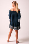 BRIGITTE - Baby Doll Dress  - Petrol Blue