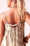 Mila Dipped Hem High Low Tie Dye Maxi Dress - Nude