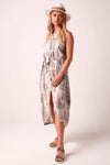IMOGEN - Tie-Dye Midi Dress - Natural