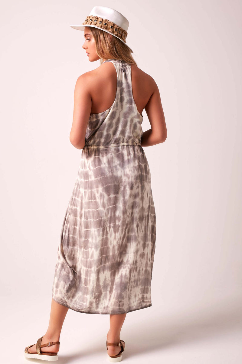 IMOGEN - Tie-Dye Midi Dress - Natural