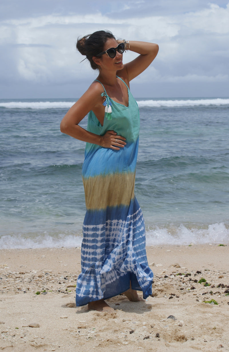 SANTORINI - Tie-Dye Maxi - Ocean Ombre