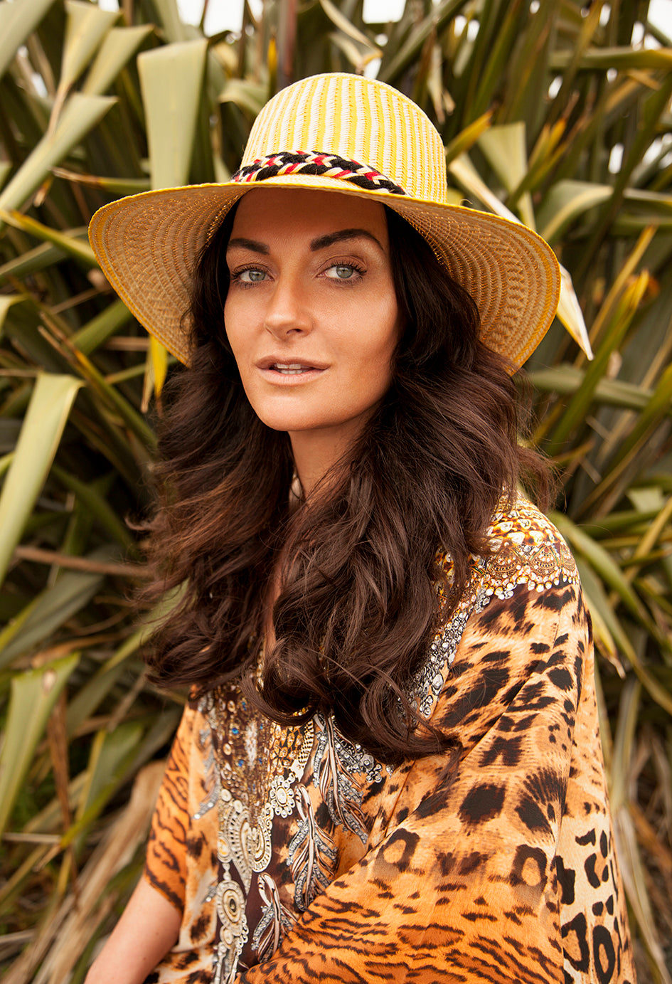 TIGRESS - 100% Silk Luxury Kaftan - Leopard