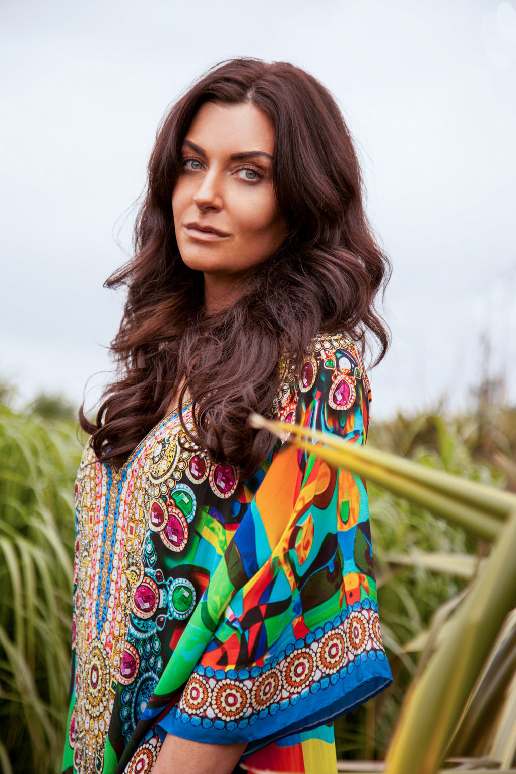 THE GAUDI - 100% Silk Luxury Kaftan - Rainbow