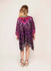 MAHARAJA - 100% Silk - Luxury Kaftan - Regal Purple & Shocking Pink