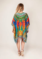 AZTEC - 100% Silk - Luxury Kaftan - Multicoloured