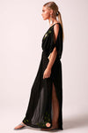 APHRODITE Embroidered Floral Maxi Dress - Black