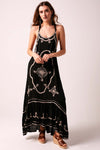 FLORA - Sequin Maxi Dress - Midnight Black
