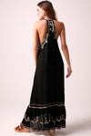 FLORA - Sequin Maxi Dress - Midnight Black