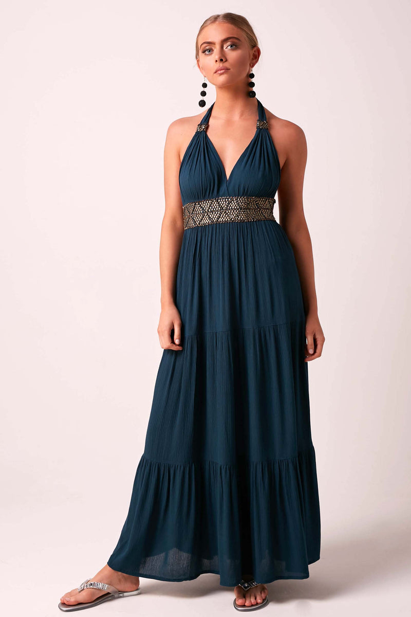 GLORIOUS GODDESS - Maxi Dress  - Petrol