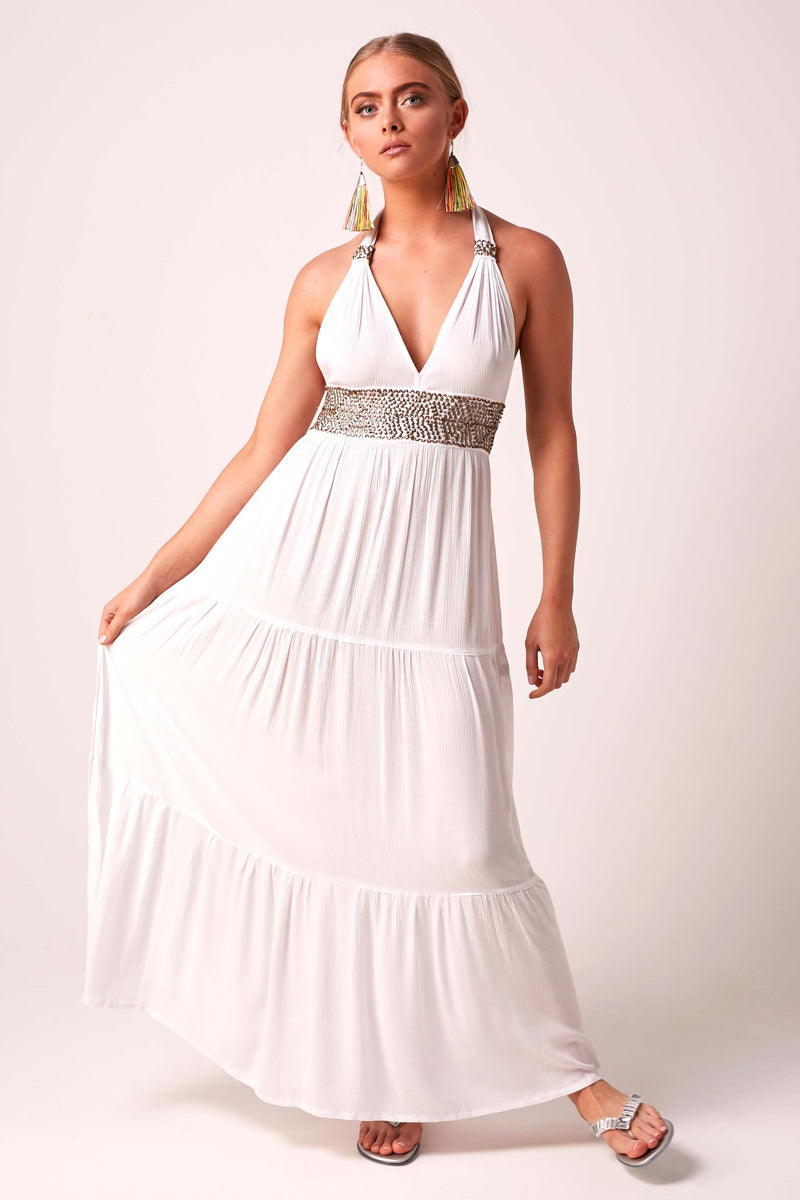 GLORIOUS GODDESS -  Maxi Dress - Snow White