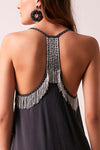 INDIA - Beaded Maxi Dress - Charcoal