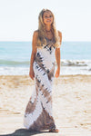 SOPHIA Beaded Back Maxi Dress Tie Dye - JASMINE