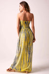 SUNDOWN - Maxi Dress - Tie Dye Bumblebee Yellow & Grey
