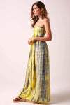 SUNDOWN - Maxi Dress - Tie Dye Bumblebee Yellow & Grey