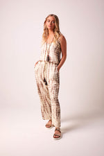 Calm - Jumpsuit - Coffee & Cream tie dye