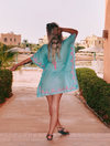 Tie Waist - Kaftan - Duck Egg